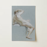 Seated Naked Man Fine Art Print / Canvas, 12x16’’ / 31x41cm / Unframed / no Border, Posters Prints & Visual Artwork, Toby Leon