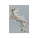 Stampa artistica Seated Naked Man / Canvas, 12x16’’ / 31x41cm / Senza cornice / Bordo bianco, Poster, stampe e opere d’arte visiva, Toby Leon