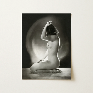 Seated Nude Woman - Jacob Merkelbach Art Print / Canvas, 12x16’’ / 31x41cm / Unframed / no Border, Posters Prints & Visual Artwork, Toby