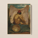 Seated Tajik - impresión artística de William Etty sobre lienzo, 12x16’’ / 31x41cm / Marco natural, pósters, impresiones y arte visual, Toby Leon