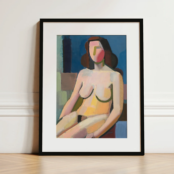 Seated Woman - Vilhelm Lundstrøm Art Print / Canvas, 12x16’’ / 31x41cm / Black Frame / Matboard, Posters Prints & Visual Artwork, Toby Leon