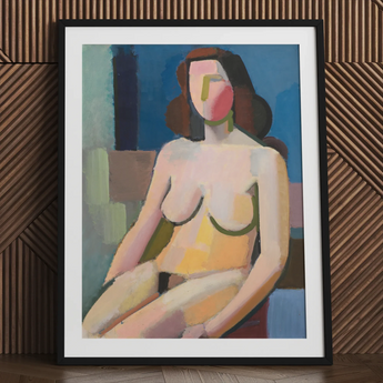 Seated Woman - Vilhelm Lundstrøm Art Print / Canvas, 24x32’’ / 61x81cm / Black Frame / Matboard, Posters Prints & Visual Artwork, Toby Leon