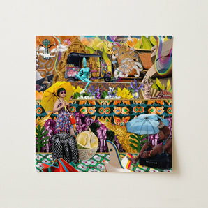 Second Homesick Pt 1 - Surreal Thai Collage Art Print, 12x12’’ / 31x31cm / Unframed / no Border, Posters Prints & Visual Artwork, Toby Leon