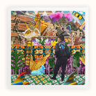 Second Homesick Pt 3 - Surreal Khrungthep Collage Art Print, Colorful Collage Thai Cultural Elements Person Black Clothing