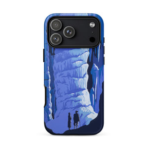 See America Travel Poster - Alexander Dux Phone Case, Pale Flowstone Tower, Cobalt Shadow Swallows, Surface Glowing Powder