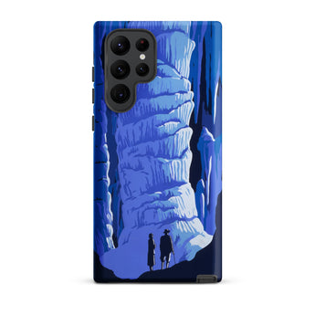 See America Travel Poster - Alexander Dux Phone Case Samsung Galaxy S22 Ultra / Matte Blue Cave-themed Phone Case Stylized Illustration Two