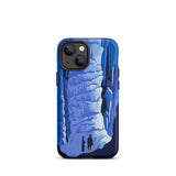 See America Travel Poster - Alexander Dux Phone Case Iphone 13 Mini / Matte Blue Cave-themed Phone Case Stylized Illustration Two Figures