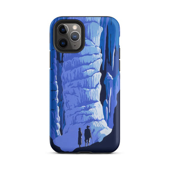 See America Travel Poster - Alexander Dux Phone Case Iphone 11 Pro / Matte Blue Illustrated Phone Case Stylized Cave Stalactites Two Pale