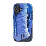 See America Travel Poster - Alexander Dux Phone Case Iphone 16 Plus / Gloss Blue Illustrated Phone Case Stylized Cave Stalactites Two Pale