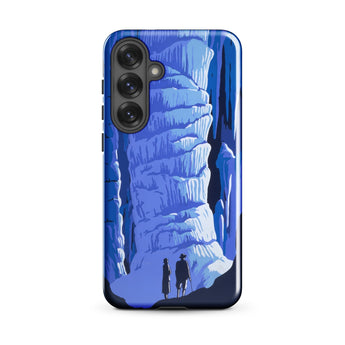 See America Travel Poster - Alexander Dux Phone Case Samsung Galaxy S25 Plus / Gloss Blue Illustrated Phone Case Stylized Cave Scene Two