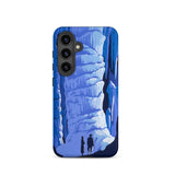 See America Travel Poster - Alexander Dux Phone Case Samsung Galaxy S24 / Matte Blue Illustrated Phone Case Stylized Cave Scene Two Pale