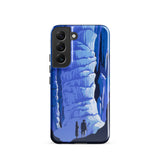 See America Travel Poster - Alexander Dux Phone Case Samsung Galaxy S22 / Gloss Blue Illustrated Phone Case Stylized Cave Two Silhouetted