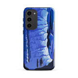 See America Travel Poster - Alexander Dux Phone Case Samsung Galaxy S23 Plus / Gloss Blue Illustrated Phone Case Two Silhouetted Figures