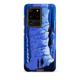 See America Travel Poster - Alexander Dux Phone Case Samsung Galaxy S20 Ultra / Matte Blue Illustrated Phone Case Two Silhouetted Figures