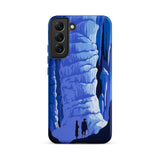 See America Travel Poster - Alexander Dux Phone Case Samsung Galaxy S22 Plus / Matte Blue Illustrated Phone Case Two Silhouetted Figures