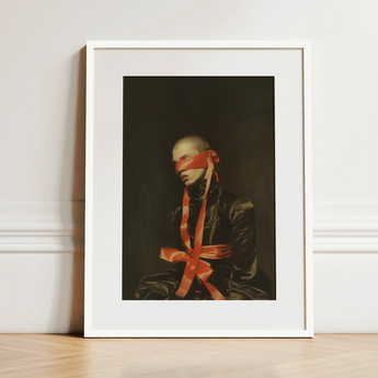 See no Evil - Luxe Gay Bondage Art Print / Canvas, Luxe Gay Bondage, Gay Bondage Art, Vision Wrapped