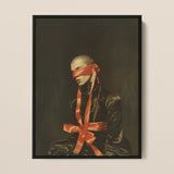 See no Evil - Luxe Gay Bondage Art Print / Canvas Framed Artwork Figure Dark Glossy Attire Bound Vibrant, Vision Wrapped Prints