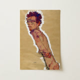 Self Portrait Nude - Egon Schiele Art Print / Canvas, 12x18’’ / 31x46cm / Unframed / no Border, Posters Prints & Visual Artwork, Toby Leon