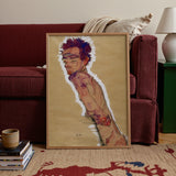 Self Portrait Nude - Egon Schiele Art Print / Canvas, Posters Prints & Visual Artwork, Toby Leon