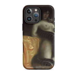 Sensuality - Franz Von Stuck Iphone Case, 16 Pro Max / Matte, Iphone Colorful Artistic Case Partially Nude Figure Entwined