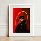 Serafina - Lesbian Witch Art Print / Canvas, 12x16’’ / 31x41cm / White Frame / Matboard, Posters Prints & Visual Artwork, Toby Leon