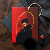 Serafina - Lesbian Witch Art Print / Canvas Red Painting Stylized Figure Black Attire Bold, Prints