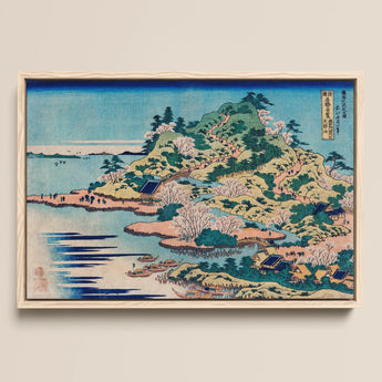 Sesshu Ajigawaguchi Tenposan - Hokusai Ukiyo-e Art Print / Canvas, 18x12’’ / 46x31cm / Natural Frame, Posters Prints & Visual Artwork, Toby