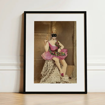 Sexualis - Richard Freiherr Von Krafft-ebing Art Print / Canvas Framed Vintage-style Portrait Masked Figure Ornate Pink Raspberry-pink