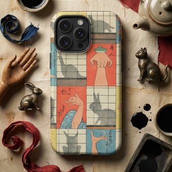 Shadow Figures - Utagawa Hiroshige Phone Case, Hiroshige’s Shadow Figures, Hiroshige Iphone Case, Traditional Shoji Screens