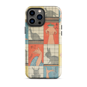 Shadow Figures - Utagawa Hiroshige Phone Case, Hiroshige’s Shadow Figures, Hiroshige Iphone Case, Traditional Shoji Screens