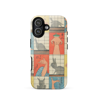 Shadow Figures - Utagawa Hiroshige Phone Case, Hiroshige’s Shadow Figures, Hiroshige Iphone Case, Traditional Shoji Screens