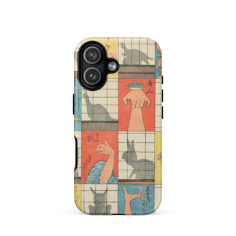Shadow Figures - Utagawa Hiroshige Phone Case, Hiroshige’s Shadow Figures, Hiroshige Iphone Case, Traditional Shoji Screens