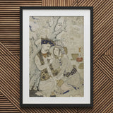 Shah Abbas and His Page - Muhammad Qasim Musavvir Art Print / Canvas Framed Persian Miniature Painting Couple Tree, Prints