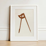 Shaker Compass - Richard Barnett Decorative Art Print / Canvas Framed Illustration Vintage-style Wooden Two Adjustable Legs Barnett’s