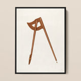 Shaker Compass - Richard Barnett Decorative Art Print / Canvas Vintage-style Wooden Warm Brown Finish Brass Accents Barnett’s Mesmerizing,
