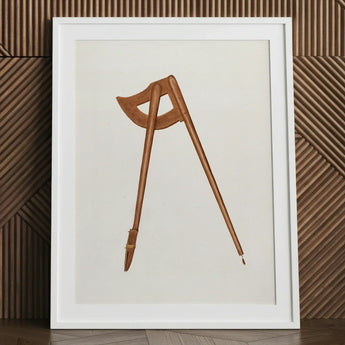 Shaker Compass - Richard Barnett Decorative Art Print / Canvas Vintage-style Wooden Warm Brown Finish Slender Articulated Barnett’s
