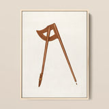 Shaker Compass - Richard Barnett Decorative Art Print / Canvas Vintage-style Wooden Warm Brown Finish Slender Articulated Barnett’s