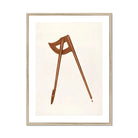 Shaker Compass - Richard Barnett Decorative Art Print, Wooden Divider Compass Tool Hinged Legs