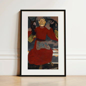The Shaman - Sascha Schneider Art Print / Canvas, 12x18’’ / 31x46cm / Black Frame / Matboard, Posters Prints & Visual Artwork, Toby Leon