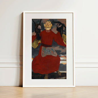 The Shaman - Sascha Schneider Art Print / Canvas, 12x18’’ / 31x46cm / White Frame / Matboard, Posters Prints & Visual Artwork, Toby Leon