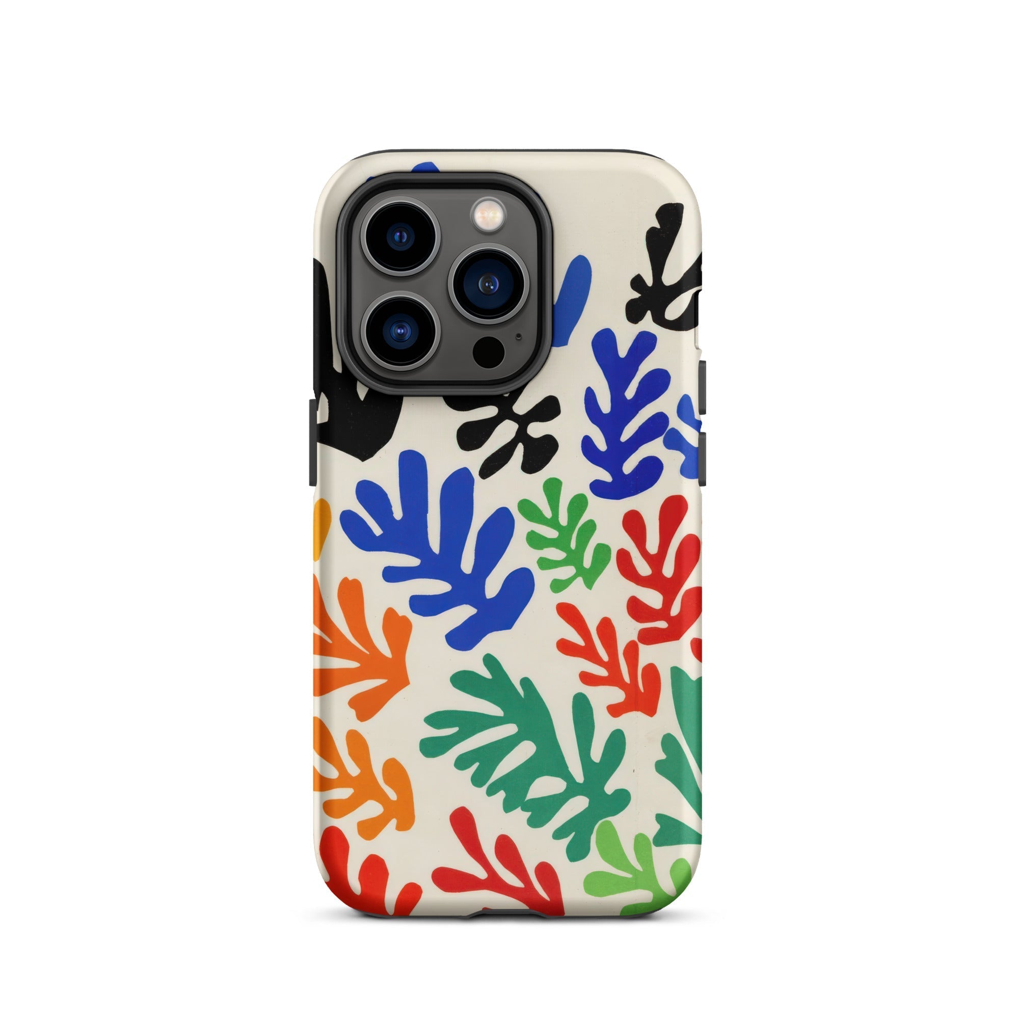 Sheaf – Henri Matisse Cutouts Iphone Case, 14 Pro / Matte, Colorful Leaf Patterned Phone Case