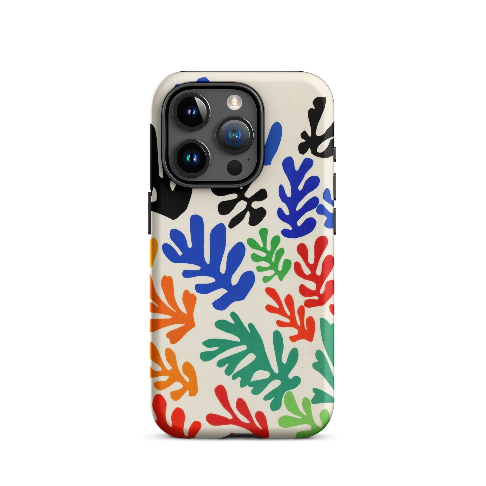 Sheaf – Henri Matisse Cutouts Iphone Case, 15 Pro / Matte, Colorful Leaf Patterned Phone Case