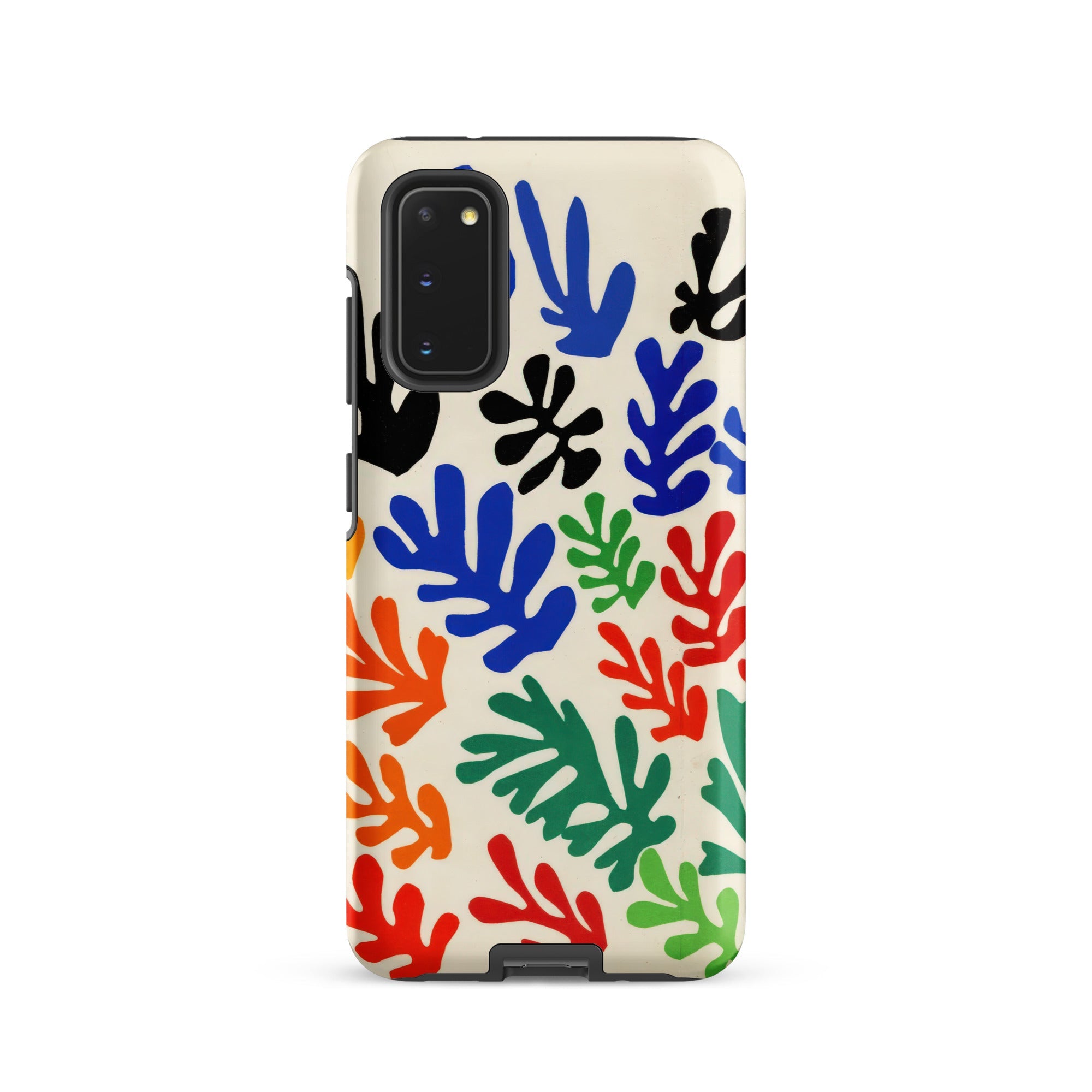 Sheaf – Henri Matisse Cutouts Samsung Case, Galaxy S20 / Matte, Phone Case Vibrant Abstract Leaf Pattern Colors (blue
