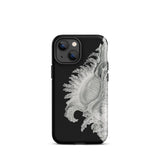 Shell - Ernst Haeckel Black & White Sea Life Iphone Case, 13 Mini / Matte, Black Phone Case Seashell Design