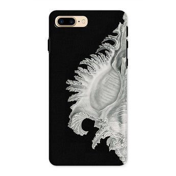 Shell - Ernst Haeckel Black & White Sea Life Iphone Case, 8 Plus / Matte, Black Phone Case Seashell Design