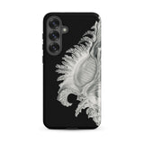 Shell - Ernst Haeckel Black & White Sea Life Phone Case, Samsung Galaxy S25 Plus / Matte, Mobile Cases, Toby Leon