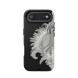 Shell - Ernst Haeckel Black & White Sea Life Phone Case Iphone 17 Air / Matte Black White Seahorse Phone Case Textured Design Durable Ernst