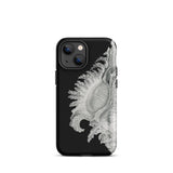 Shell - Ernst Haeckel Black & White Sea Life Phone Case Iphone 13 Mini / Matte Black Phone Case Seashell Design Ernst Haeckel Shell, Black,