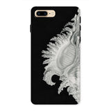 Shell - Ernst Haeckel Black & White Sea Life Phone Case Iphone 8 Plus / Matte Black Phone Case Seashell Design Ernst Haeckel Shell, Black,
