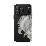 Shell - Ernst Haeckel Black & White Sea Life Phone Case Iphone 17 Pro Max / Matte Black White Seashell Phone Case Textured Design Durable